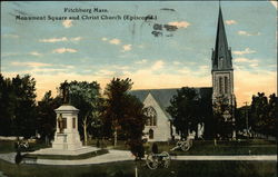 Monument Square and Christ Church (Episcopal) Postcard