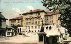 Wallace Way and High School Postcard