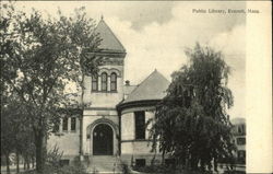 Public Library Everett, MA Postcard Postcard