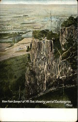 View from Summit of Mt. Tom, Showing Part of Easthampton, Mass Postcard