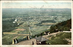 View from Mt. Tom Holyoke, MA Postcard Postcard