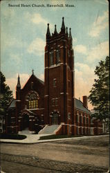 Sacred Heart Church Haverhill, MA Postcard Postcard