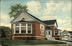 Carnegie Public Library South Hadley Falls, MA Postcard Postcard