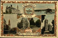 Greetings from Fall River Massachusetts Postcard Postcard