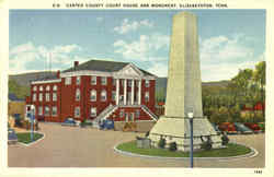 Carter County Court House And Monument Postcard