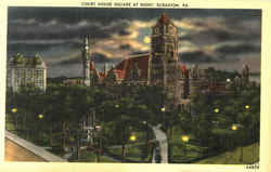 Court House Square At Night Scranton, PA Postcard Postcard