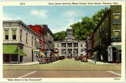 Court Street Showing Meigs County Court House Postcard