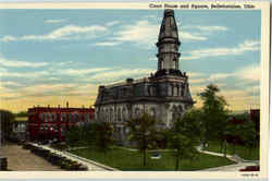 Court House And Square Postcard