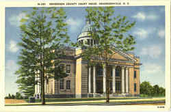 Henderson County Court House Postcard