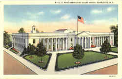 U. S. Post Office And Court House And City Hall Charlotte, NC Postcard Postcard