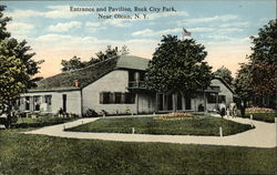 Entrance and Pavillion at Rock City Park Olean, NY Postcard Postcard