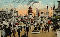 Luna Park, Coney Island New York, NY Postcard Postcard