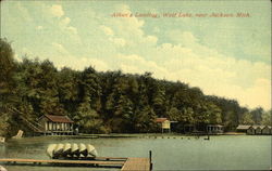 Aiken's Landing at Wolf Lake Jackson, MI Postcard Postcard