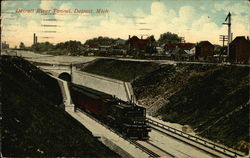 Detroit River Tunnel Michigan Postcard Postcard