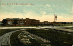 Grand Trunk R. R. Shops Battle Creek, MI Postcard Postcard