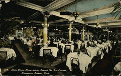 Davenports - Main Dining Room, looking towards the Fish Columns Spokane, WA Postcard Postcard