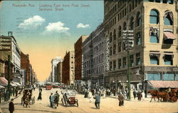 Riverside Ave., Looking East from Post Street Postcard