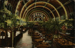 Interior Schlitz Palm garden Postcard