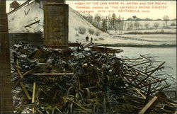 Wreck of the Lake Shore Ry. Bridge Postcard