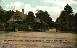 Entrance to Forest Hill, Residence of John D. Rockefeller Postcard