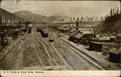 N.P. Yards at Trout Creek, Montana Postcard Postcard