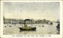 The Clermont on Her First Trip, August 17, 1807 1909 Hudson-Fulton Celebration Postcard Postcard