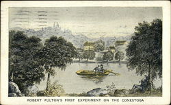 Robert Fulton's First Experiment of the Conestoga Postcard