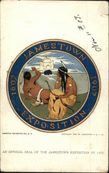 An Official Seal of the Jamestown Exposition of 1907 1907 Jamestown Exposition Postcard Postcard