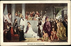 Baptism of Pocahontas Postcard