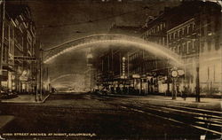 High Street Arches at Night Columbus, OH Postcard Postcard