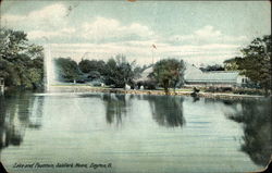 Lake and Fountain, Soldiers' Home Postcard