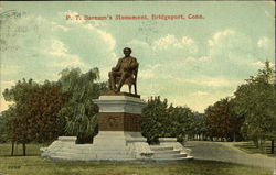 PT Barnum's Monument Postcard