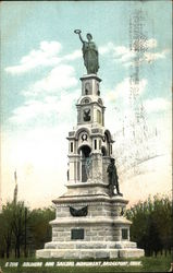 Soldiers and Sailors Monument Bridgeport, CT Postcard Postcard