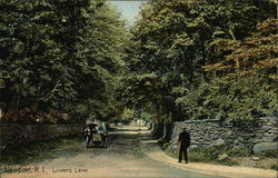 Lovers Lane Newport, RI Postcard Postcard