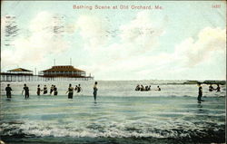 Bathing Scene at Old Orchard, Me Old Orchard Beach, ME Postcard Postcard