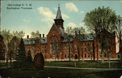 Old College UVM Burlington, VT Postcard Postcard