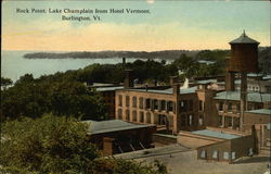 Rock Point, Lake Champlain from Hotel Vermont Burlington, VT Postcard Postcard