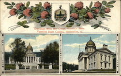 Greetings from the Green Mountain State, Vermont State Capitol Montpelier, VT Postcard Postcard