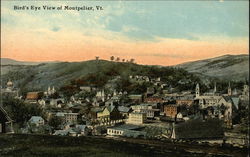 Birdseye View of Montpelier, Vt Vermont Postcard Postcard