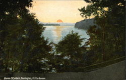 Queen City Park Sunset Burlington, VT Postcard Postcard