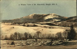 A Winter View of Mt. Mansfield, Height 4364 ft Postcard