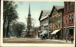 Main Street Brattleboro, VT Postcard Postcard