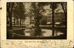 City Hall Park Burlington, VT Postcard Postcard