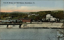 B & M Bridge and Mill District Brattleboro, VT Postcard Postcard