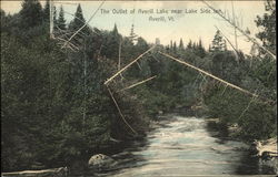 The Outlet of Averill Lake Near Lake Side Inn Postcard