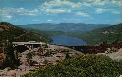 Donner Memorial Bridge and Donner Lake, California Postcard