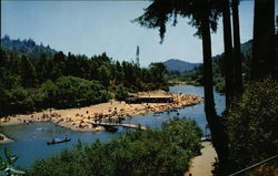 Rio Nido Beach, Russian River Postcard