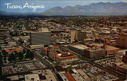 Downtown Tucson Showing Santa Catalina Mountains in the Northern Background Postcard