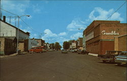 Street Scene, Park Falls, Wisconsin Postcard Postcard