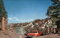 Summit of Sonora Pass Over the High Sierras in July California Postcard Postcard